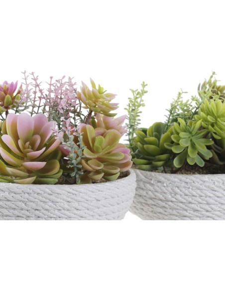 Planta artificial con maceta blanca