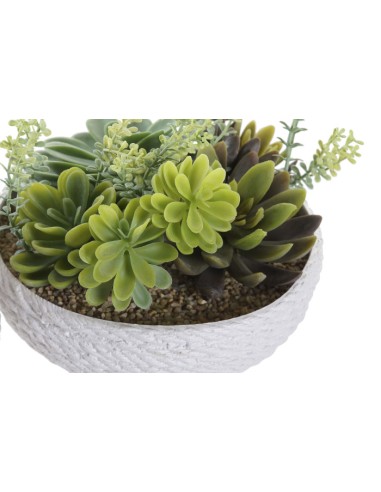 Planta artificial con maceta blanca