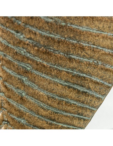 Jarrón metal dorado grande