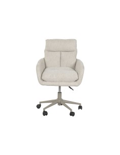 Silla poliéster beige con ruedas 2