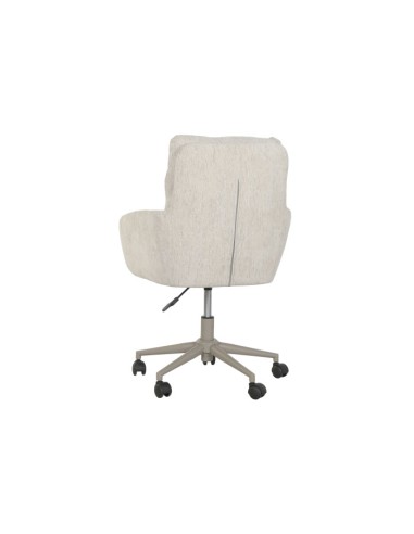 Silla poliéster beige con ruedas