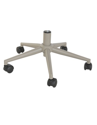 Silla poliéster beige con ruedas