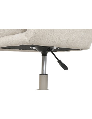 Silla poliéster beige con ruedas