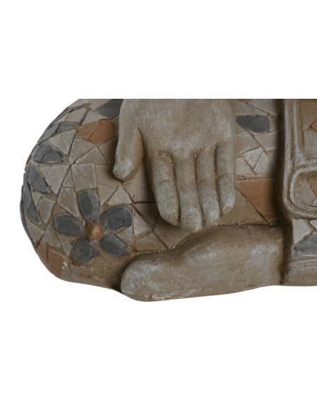 Figura de fibra de vidrio de buda en marrón