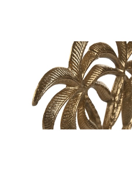Decoración de palmera de metal con base de mármol
