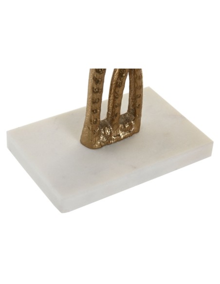 Decoración de palmera de metal con base de mármol