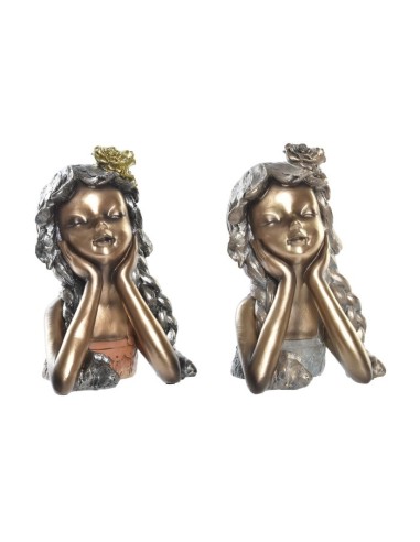 Figura de resina mujer en cobre