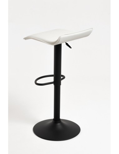 Taburete poli piel elevable Tom black