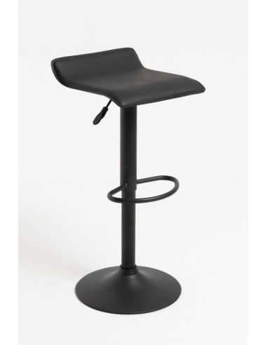 Taburete poli piel elevable Tom black