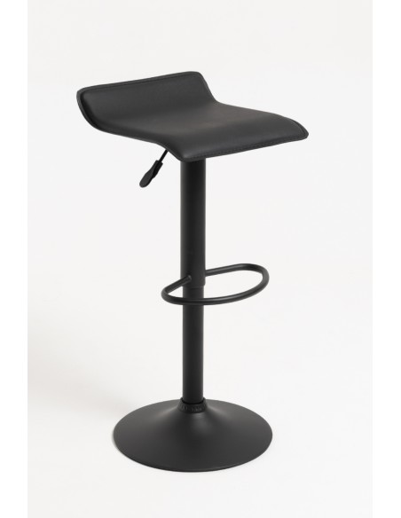 Taburete poli piel elevable Tom black
