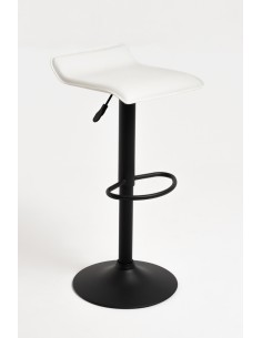 Taburete poli piel elevable Tom black