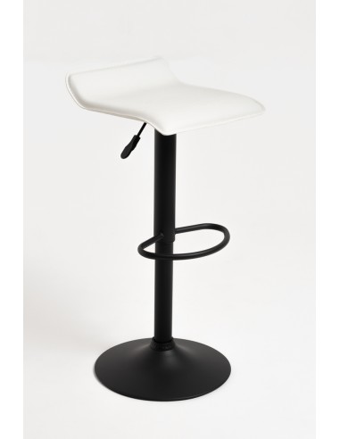 Taburete poli piel elevable Tom black