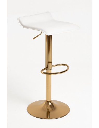 Taburete poli piel elevable Tom Golden