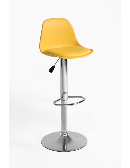 Taburete Tem de polipropileno y poli piel regulable