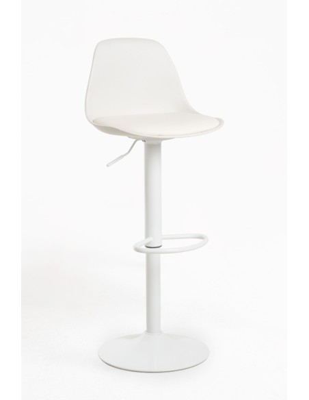 Taburete Tem de polipropileno y poli piel regulable completo