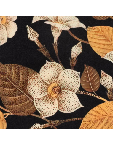 Silla estampado flores y negro