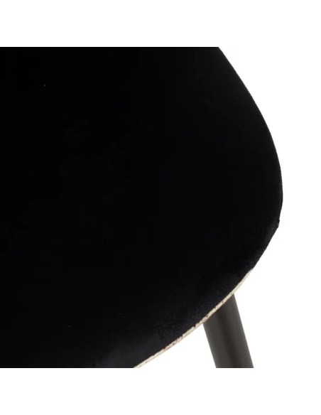 Silla estampado flores y negro