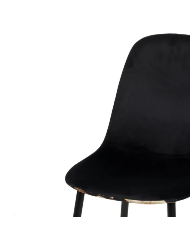 Silla estampado flores y negro