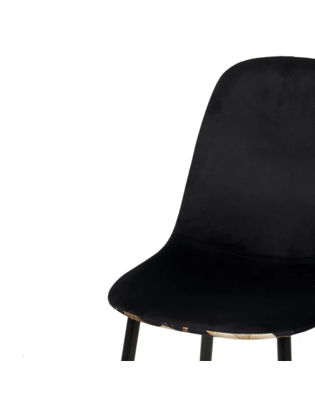 Silla estampado flores y negro