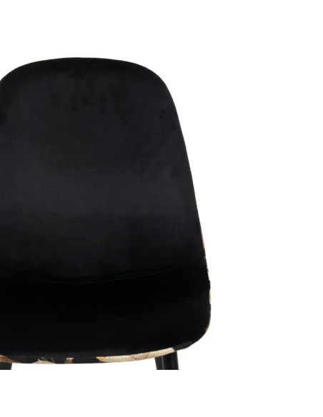 Silla estampado flores y negro