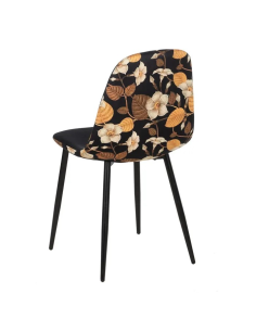 Silla estampado flores y negro
