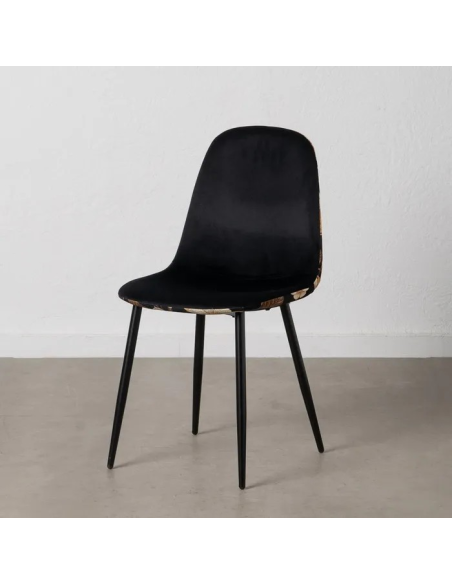Silla estampado flores y negro