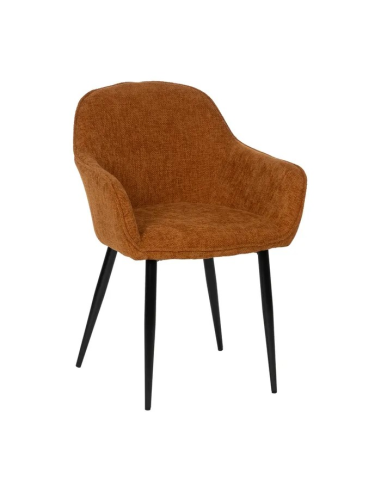 Silla tejido metal Contract Marrón