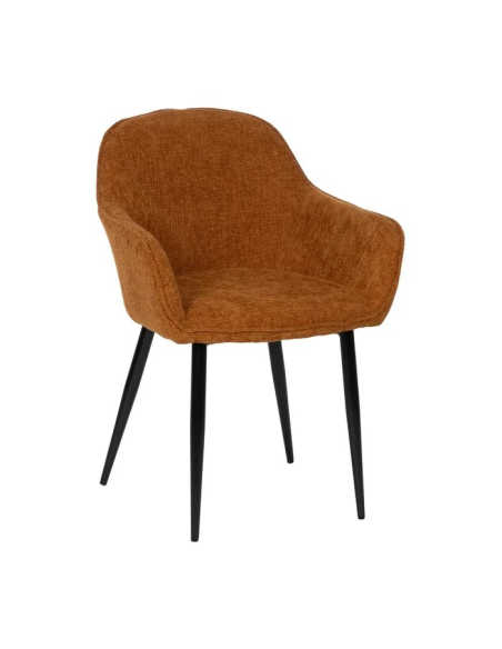 Silla tejido metal Contract Marrón