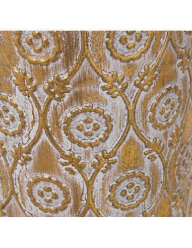 Jarrón de metal dorado alto