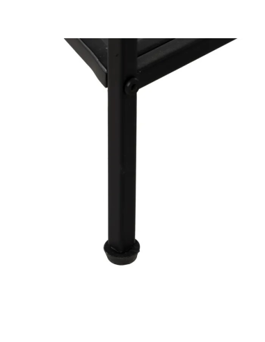 Consola Negro Metal y Cristal