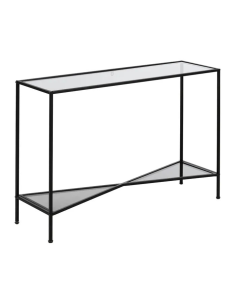 Consola Negro Metal y Cristal