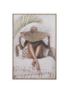 Cuadro de Mujer con Sombrero