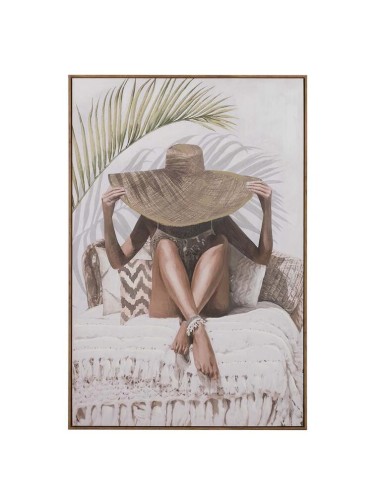 Cuadro de Mujer con Sombrero