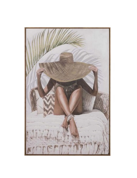 Cuadro de Mujer con Sombrero