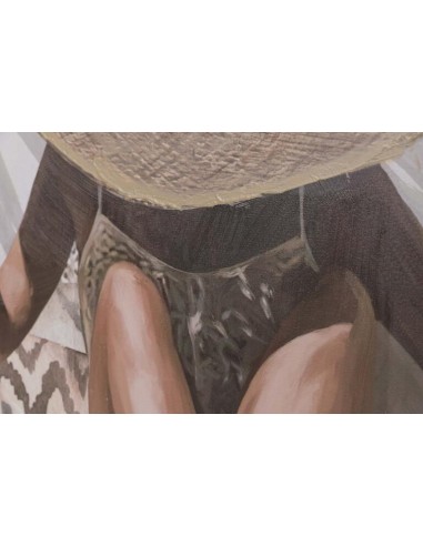 Cuadro de Mujer con Sombrero