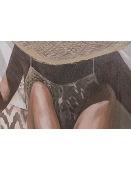 Cuadro de Mujer con Sombrero