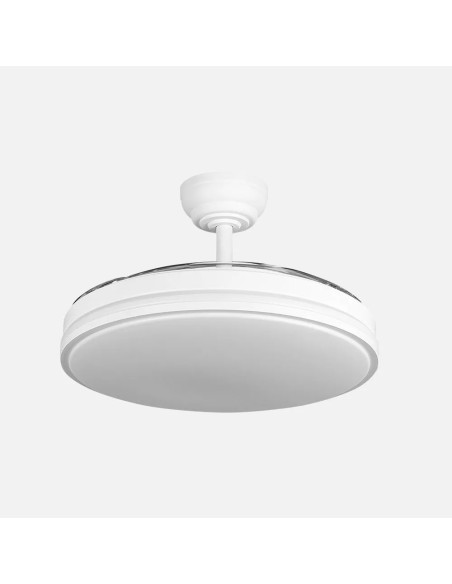 Lampara ventilador relámpago blanco