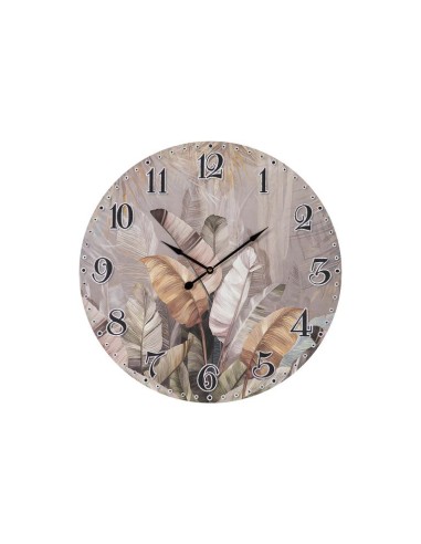 Reloj grande de pared mdf hojas