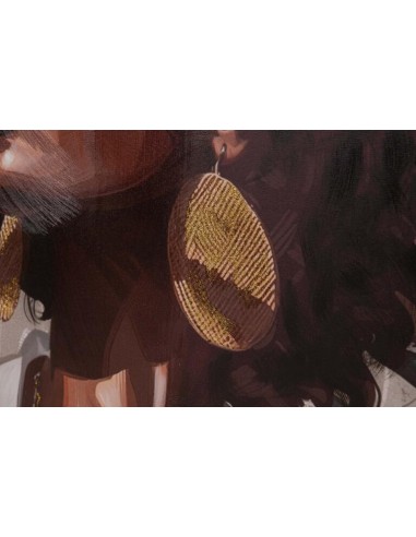 Cuadro de mujer con marco madera