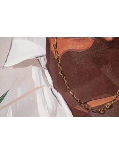 Cuadro de mujer con marco madera