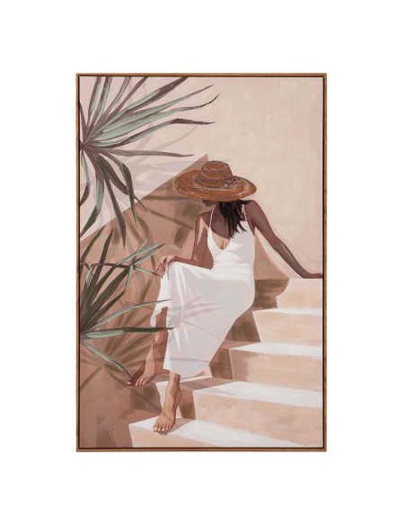 Cuadro de mujer elegante con marco