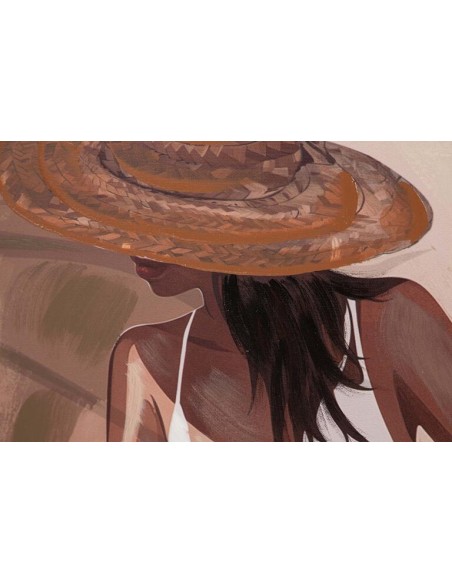 Cuadro de mujer elegante con marco