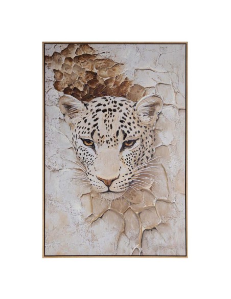 Cuadro tigre con marco madera