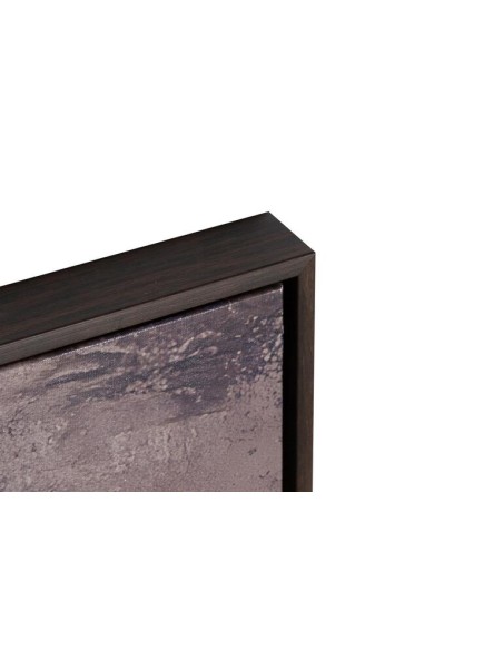 Cuadro abstracto marrón enmarcado