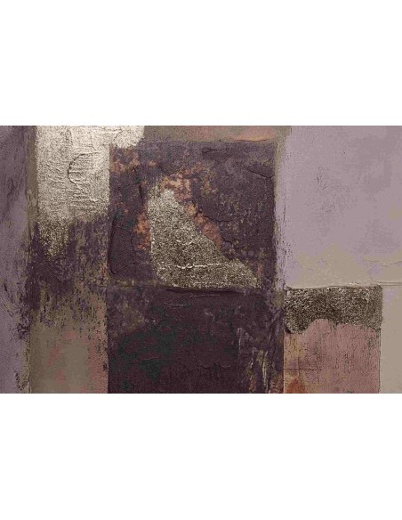 Cuadro abstracto marrón enmarcado