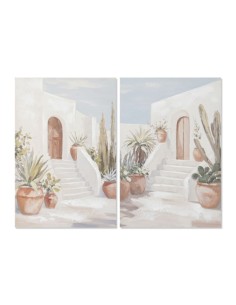 Cuadro de pueblo en lienzo