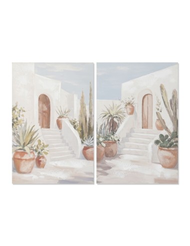 Cuadro de pueblo en lienzo