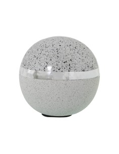 Bola de cerámica blanca y plateada