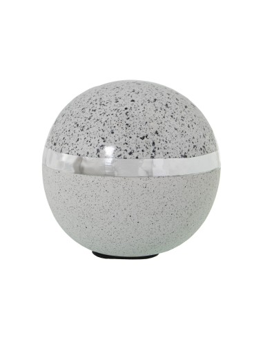 Bola de cerámica blanca y plateada