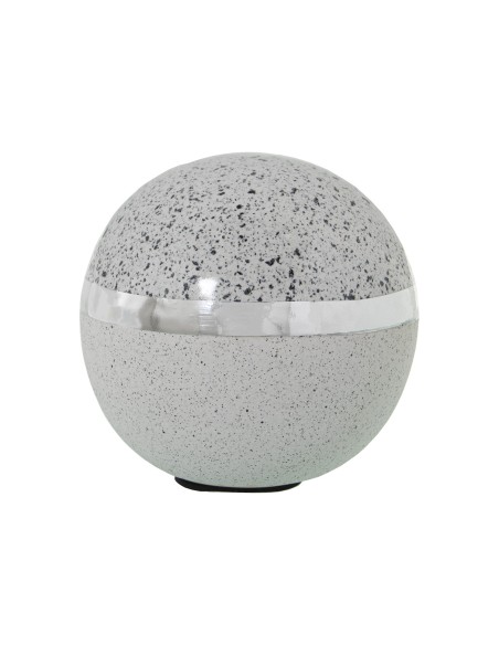 Bola de cerámica blanca y plateada